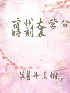 宿州大营公交车时刻表