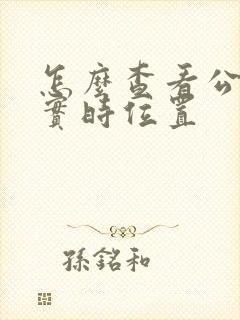 怎么查看公交车实时位置