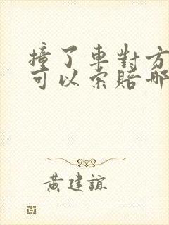 撞了车对方全责可以索赔哪些费用