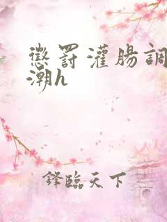 惩罚灌肠调教高潮h