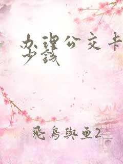 办理公交卡要多少钱