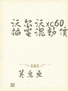 沃尔沃xc60插电混动价格多少钱