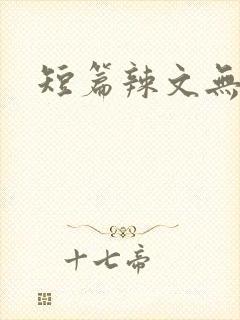 短篇辣文无弹窗