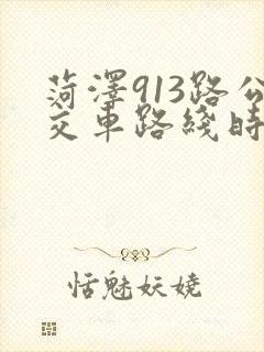 菏泽913路公交车路线时间表查询