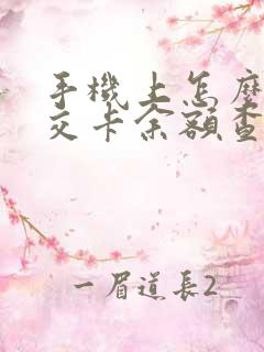 手机上怎么查公交卡余额查询