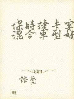 保时捷卡宴油电混合车型好不好