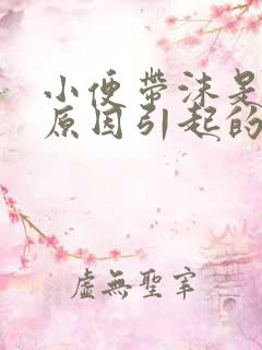 小便带沫是什么原因引起的