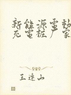 新能源电动汽车充电桩厂家