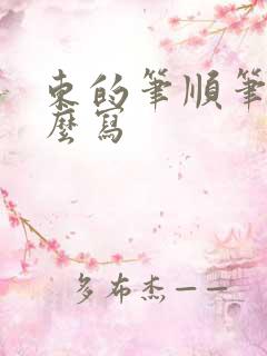 东的笔顺笔画怎么写