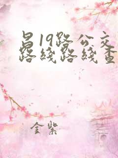 昌19路公交车路线路线查询