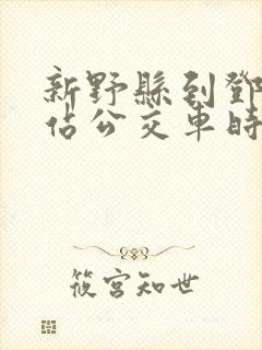 新野县到邓州东站公交车时刻表