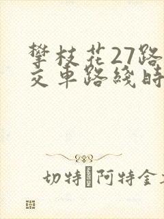攀枝花27路公交车路线时间表