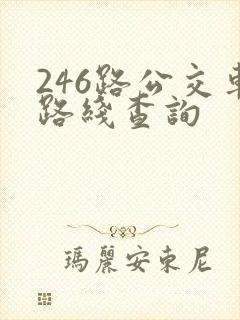 246路公交车路线查询