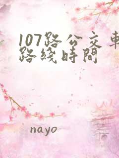 107路公交车路线时间