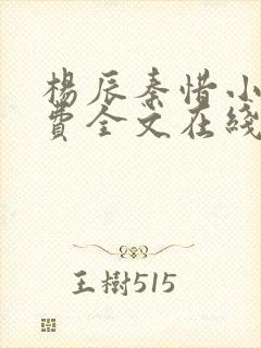 杨辰秦惜小说免费全文在线阅读最新章节