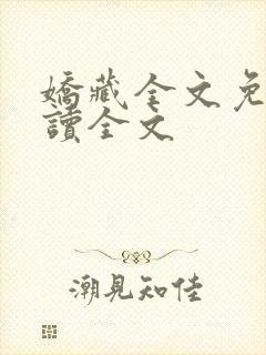 娇藏全文免费阅读全文