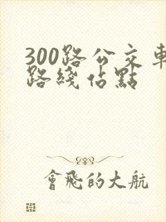 300路公交车路线站点 300路公交车路线站点