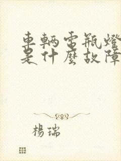 车辆电瓶灯亮了是什么故障