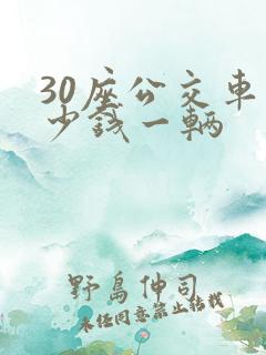30座公交车多少钱一辆