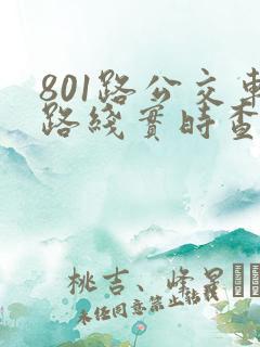 801路公交车路线实时查询
