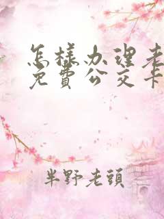 怎样办理老年人免费公交卡