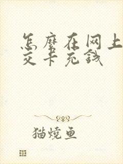 怎么在网上给公交卡充钱