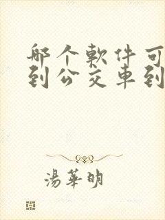 哪个软件可以看到公交车到哪了