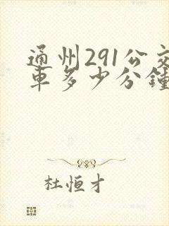 通州291公交车多少分钟一班