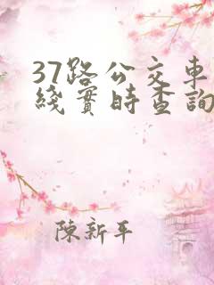 37路公交车路线实时查询
