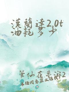 汉兰达2.0t油耗多少