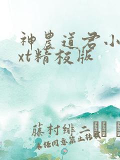 神农道君小说txt精校版