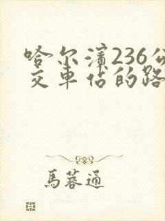 哈尔滨236公交车站的路线 哈尔滨236公交车站的路线
