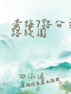 黄梅7路公交车路线图