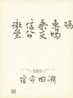 微信乘车码可以坐公交吗