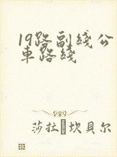 19路副线公交车路线