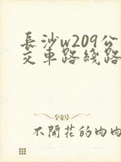 长沙w209公交车路线路线查询