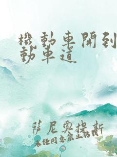 机动车开到非机动车道