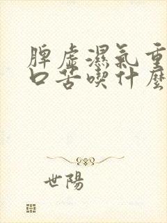 脾虚湿气重口干口苦吃什么药
