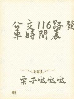 公交116路发车时间表