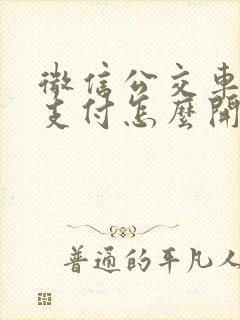 微信公交车免密支付怎么开通