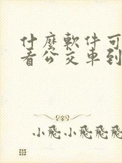 什么软件可以查看公交车到哪了