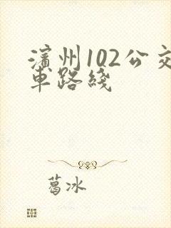滨州102公交车路线