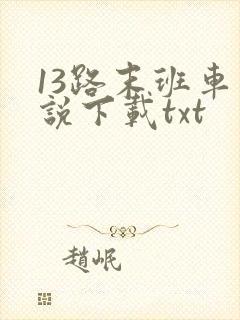 13路末班车小说下载txt