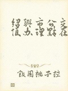 绍兴市公交卡充值办理点在哪里