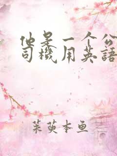 他是一个公交车司机用英语怎么说