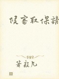 候审取保请律师