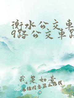 衡水公交车109路公交车路线