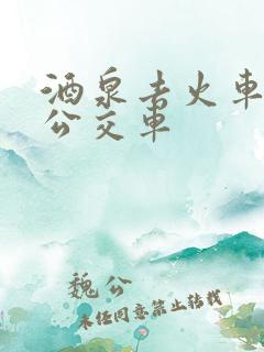 酒泉去火车站的公交车 酒泉去火车站的公交车
