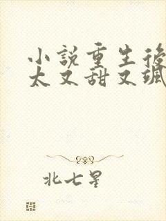 小说重生后霍太太又甜又飒