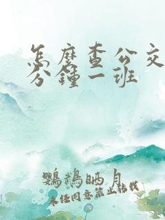 怎么查公交车几分钟一班 怎么查公交车几分钟一班
